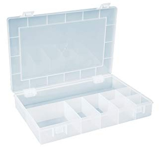 hünersdorff GmbH Mallette de rangement séparations fixes Hünersdorff 611300 (L x l x H) 335 x 225 x 55 mm Nombre de compartiments: 8 1 pc(s)