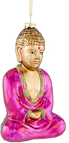 Gift Company - Hänger - Christbaumschmuck, Baumschmuck - Buddha Pink - Glas - 10x16x6 cm