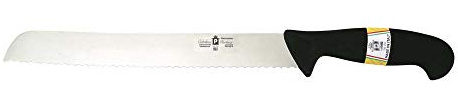 PAOLUCCI COLTELLERIA SNC Cuchillo para Pan y Pastelero, Mango de Nailon, Hoja de Acero Inoxidable Ondulada