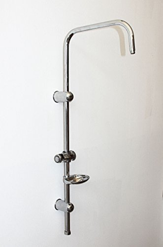 Soytich Wandstange Regendusche Brausearm Duscharmatur Wandarmatur (Steigrohr 01) - Chrome - Messing verchromt - 34,5 cm - 96,5 cm - 6-Kant-Mutter (Schraube) - Wandmontage