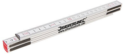 Silverline 597333 Folding Wooden Rule 1m