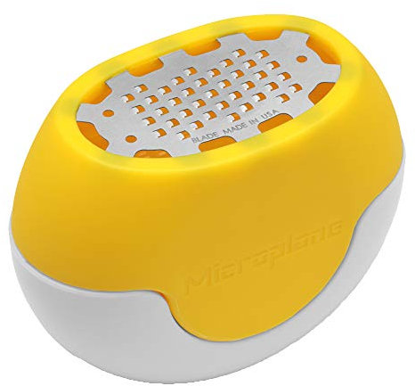 Microplane Flexi Zesti Rallador para Cítricos, Acero Inoxidable, Amarillo, 7.62x3.81x5.72 cm