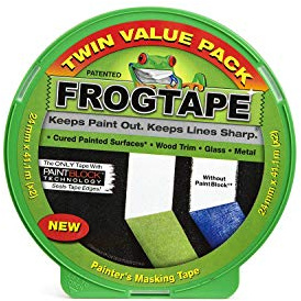Frog Tape Green Multi Surface Painters Masking Tape Twin Pack of 24mm x 41.1m. Indoor painting and decorating for sharp lines and no paint bleed