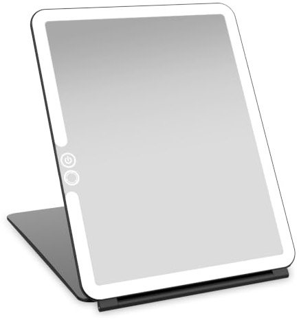 LUNA London Eclipse LED Lighted | Travel Vanity Makeup Mirror 3 Colour Light
