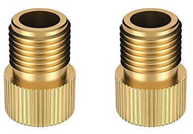 Lot de 2 adaptateurs pour valve de vélo Presta vers Schrader, en laiton