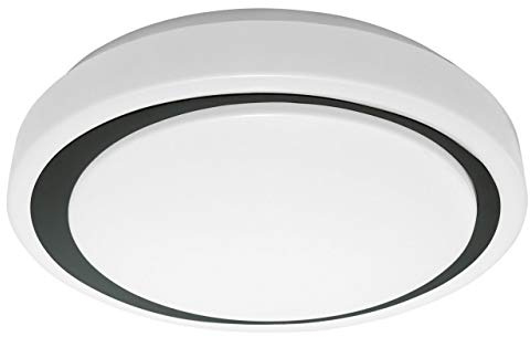LEDVANCE Aplique y plafón LED inteligente para uso en interiores con tecnología WiFi, color de luz cambiante (3000K-6500K), negro, 380mm, compatible con Google y Alexa Voice Control, SMART+ WIFI ORBIS