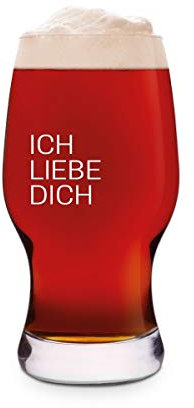 Leonardo Craft Beer Glas 0,33 L Bierglas Geschenk - Ich Liebe Dich Schlicht