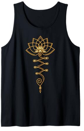Lotus Flower, Unalome, Yoga, Meditation, Zen, Buddhism Tank Top