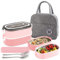UHAPEER Lunch Box - 2 Tier Bento Box with 3 Compartments & Cutlery, Leakproof & Portable Meal Prep Container for Adults & Kids