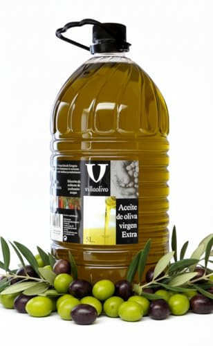 Villaolivo Aceite de Oliva Virgen Extra 5L – Garrafa PET | Ideal para Cocina, Freír y Uso Profesional (1)