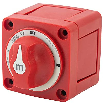 Asudaro Batterie Trennschalter 48V 300A Marine Batterieschalter Power Kill Switch Wasserdicht Auf/Aus Autobatterie Isolator Schalter Einkreis Abgeschnitten Switch für Auto RV Anhänger Marine Solar,rot
