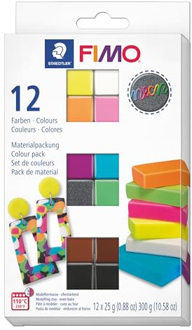 Staedtler 8013 C12-3ST modelleringsmassa, multi, standard