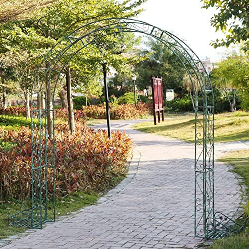 Metal Garden Arch Garden With Gothic Style, Arbour Style Arch With Ground Spikes Arbour Trellis Archway For Climbing Plants Roses Vines Support Rack For Outdoor Garden Lawn Backyard Patio ( Size : 277