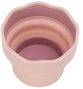 Malpinsel Wascheimer, Silikon Tragbarer Zusammenklappbarer Pinselreiniger Pinselhalter Reiniger Malerei Wasserbecher Bürstenhalter Zusammenklappbare Pinselwaschmaschine Aquarell Acryl ölgemälde Rosa