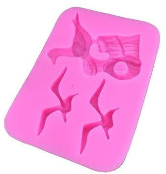 Fondant Formen Silikon 2 Stück Leuchtturm Seevogel Anker Fondant Silikon Backform Handgemachte Schokolade Ton Form