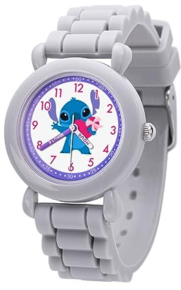 Disney Valentine’s Kids' Plastic Time Teacher Analog Quartz Silicone Strap Watch