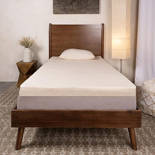 Foamma Dunlop Organic Latex Mattress Topper - Full - Medium-Firm Foam Topper Made from 100% Organic Latex Foam - GOLS Certified, Durable, Cooling, and Breathable