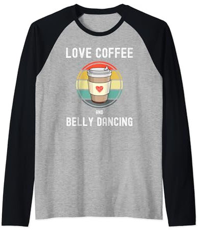 Liebe Kaffee trinken und Bauchtanz für Männer und Frauen Raglan