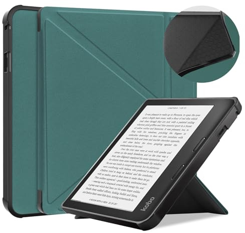 Case for KOBO Sage eReader 8-inch 2021 Released Cover- Business Slim Lightweight Premium Smart bracket TPU Leather Cover with Auto Sleep/Wake for Kobo Sage Case (Green)