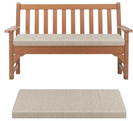 Kimgull Bankauflage Sitzkissen Bank Auflage Ersatzpolster Schwamm Bankkissen Mit Reißverschluss Abnehmbarem Schlippabsicher Stuhlkissen Für Schaukeln Fensterbank (110X40X5CM Taupe)
