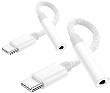 Adapter USB C auf Klinke 【MFi Zertifiziert】 USB C Aux Adapter C to 3.5 mm Jack Kopfhörer Splitter, Kompatibel mit iPhone 15/Plus/15 Pro/Pro Max/Samsung S23/ S22/ S21 Ultra