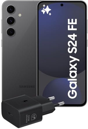 Samsung Galaxy S24 FE Smartphone AI, Caricatore Incluso, Display Dynamic AMOLED 2X 6.7'', Dual SIM, Fotocamera 50MP, 8GB RAM, 128GB, Batteria a lunga durata, IP68, Graphite [Versione Italiana]