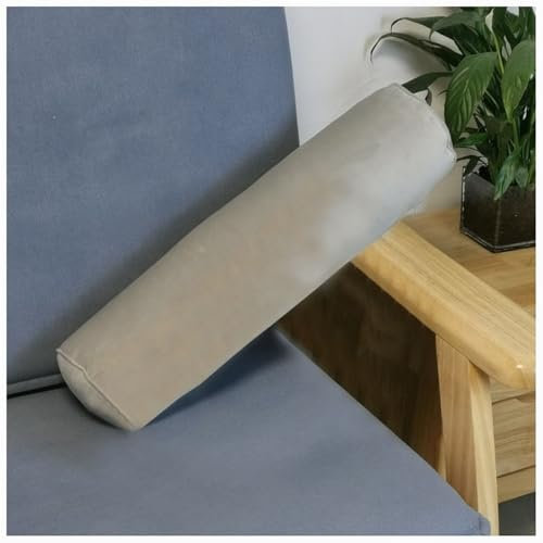 Nackenrolle für Nacken 60/40x15, Rücken und Beine, Nacken-und Knierolle Aus Schaumstoff Nackenrolle Kopfkissen mit Foam Velvet Kissenrolle Nackenkissen Kissen Rolle(Cement gray,20x100cm/8x39in)
