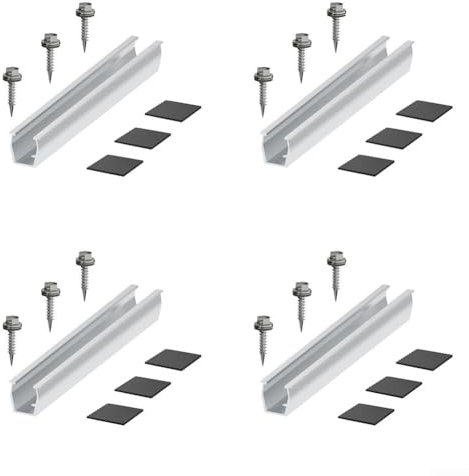 T20 Profil-Aluminiumschienen mit Dichtungsband für sichere Photovoltaikanlagen (4 Set)