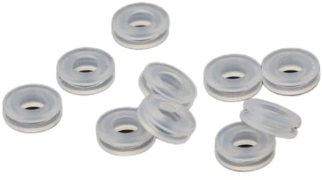 HYROOY 10 x Ohrring Kissen Komfort Pads für Clip On Ohrringe Anti Schmerzen Silikon Ohrring Ring Kissen Silikon Ohrring Zubehör Silikon