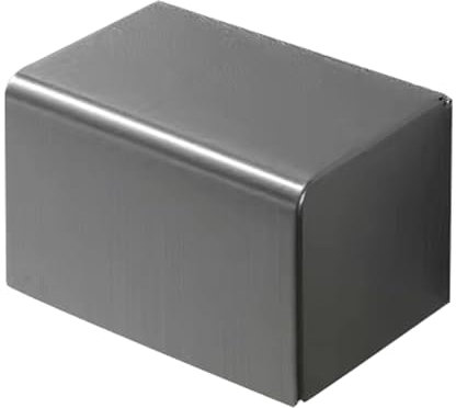 Badezimmerpapierhalter, Toilettenpapierspender, Taschentuchbox Edelstahl, Quadratische Kosmetiktücheraufbewahrung, Papierhandtuchhalter ohne Wandstempel für