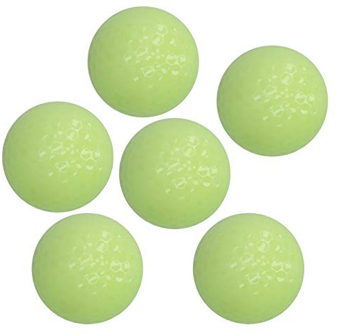 Yctze Superhelle Golfbälle 6 Teile/Satz Leuchtende Doppelschichtige Nachtfluoreszierende Golfbälle Zum Üben Golfball Leuchtend