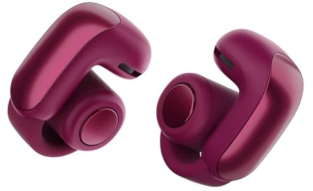 Bose Ultra Open Earbuds mit Bluetooth und OpenAudio Technologie, Clip On Kopfhörer, kabellose Open Ear Earbuds, immersive Audio, bis zu 48 Stunden Akkulaufzeit, Dunkle Pflaume - Limited Edition