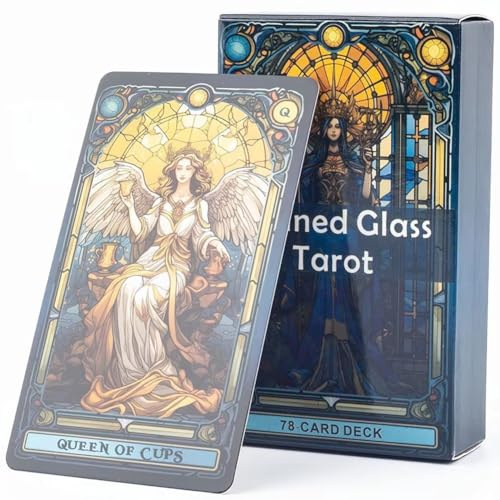Keuyeo Baraja De Cartas del Tarot, 78 Cartas Cartas del Tarot, Juego De Entretenimiento Tarjeta Reunión Familiar Tablero De Adivinación Juegos Clásicos Contar