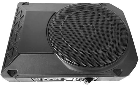 CISSIYOG Subwoofer attivo da 800 W, subwoofer da 10 pollici, alloggiamento ad alte prestazioni, subwoofer con controller per auto, camion, camper, 2,5 Ohm
