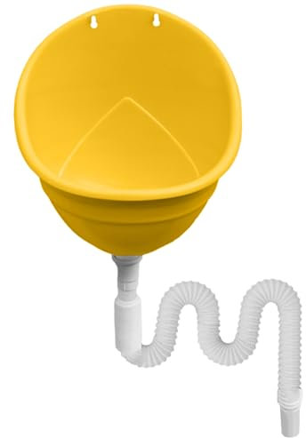 Urinal im Freien, wasserlose Urinale für Männer 11, 6x9.5x13.6 spritzsichere PP-Urinale mit 27, 6 Schlauch ergonomisch Anti-Clogging-Wand, die für die Gartengarage im Freien hängen, für Männer
