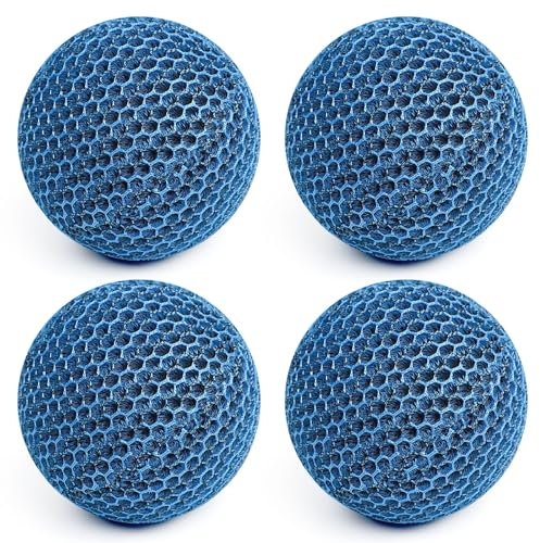 ROTKUSZ 4 Pezzi Palline Filtranti per Piscina, Assorbitore di Schiuma per Vasca Idromassaggio, Spugna Pulizia Piscina, Spugna Assorbente Riutilizzabile, per Assorbe Schiuma, Grasso Corporeo, Olio