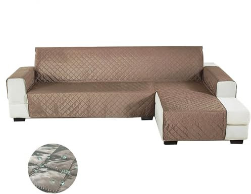 Housse de canapé en forme de L antidérapante et imperméable pour animaux de compagnie - Protection anti-salissure - Pour canapé d'angle - D gauche - 240 x 270 cm