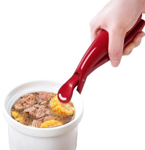 Pan pinza, pinzas de vapor, agarre reutilizable no resistente al calor, herramienta de cocina duradera, accesorios de cocción para ollas y sartenes calientes, ideal para microondas, encimera, preparac