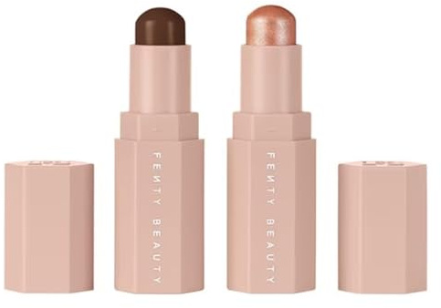 Fenty Beauty Original von Rihanna | Mini Match Stix Duo Contour & Highlighter Set - Kontur + Highlighter | 2 x 2,8 Gramm | by BELLA | (05 EXPRESSO (2,8 g) + 03 Sinamon (2,8 g))