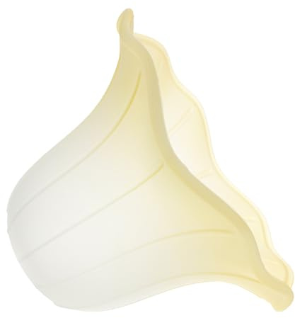 iplusmile Abat-jour En Verre Dépoli Wave Ambre Ø20x13 Cm, Remplacement Abat-jour E27, Verre Trempé, Suspendre Lampe, Applique Murale Et Lustre