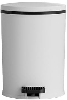 Biniveil Poubelle À Pédale Avec Couvercle - Bac À Déchets Silencieux 17L Avec Couvercle,Poubelle De Salle De Bain,Pour Bureau Restaurant Hôtel École Hôpital Cuisine Salle De Bain De Classe