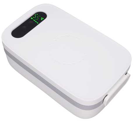Scaldavivande Elettrico Senza Fili Riscaldato con Scatola da Pranzo in Acciaio Inossidabile 304 per Scaldavivande Portatile da Lavoro per Auto e Uso Esterno