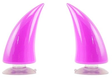 Helmhörner 2 Stücke Universal Gummi Teufelshorn for Motorradhelm Outdoor Sport Teufelshörner Ecke Helm Dekoration(Pink)