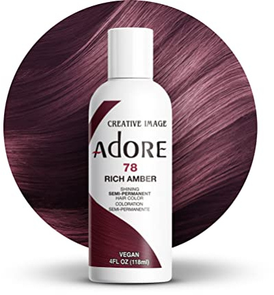 Adore Shining Semipermanente Haarfarbe, 78 Rich Amber | Vegane & tierversuchsfreie braune Haarfarbe | ohne Ammoniak, ohne Peroxid, ohne Alkohol