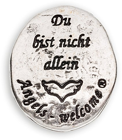 paletti Talisman Engel Münze | Text 'Du bist nicht allein' Talisman Engel Münze | Angels Welcome