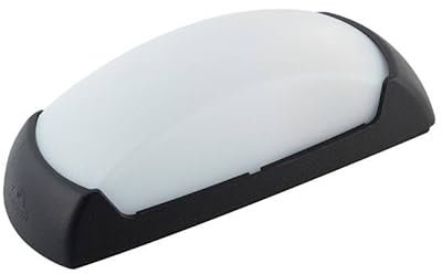 BarcelonaLED Fumagalli LED Applique Murale Plafond Extérieur E27 IP66 Étanche Émission de Lumière Avant pour Terrasse Jardin Patio Balcon (Ampoule E27 NON Inclus - Noir)