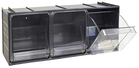 Cassettiera modulare 3 cassetti CRYSTAL BOX CB50/4S - Mobil Plastic Grigio Scuro