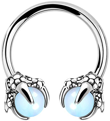 OUFER Body Piercing Horseshoe Earrings Helix Piercing 316L Surgical Steel Helix Earrings Dragon Claws Circular Ring Cartilage Earring Body Piercing