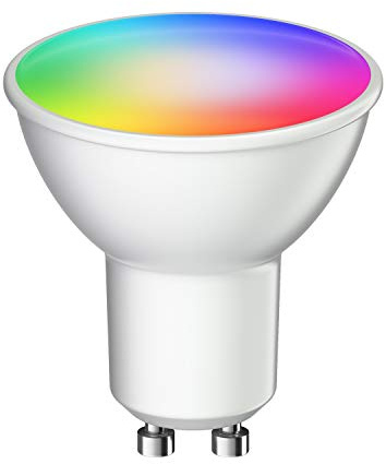 ledscom.de GU10 LED RGB Leuchtmittel, PAR16, warmweiß - kaltweiß (2900-6200 K), 5,5 W, 473lm, 103°, Smart Home, WLAN, Alexa, matt