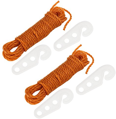 Ruilogod Home Braided Clothesline Clothes Pants Drying Cord Rope 5M 2pcs Orange (id: d86 c83 590 166 59b